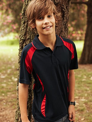 Kids Breezeway Sports Polo (Black/Gold, Black/Grey, Black/Orange +13 more)