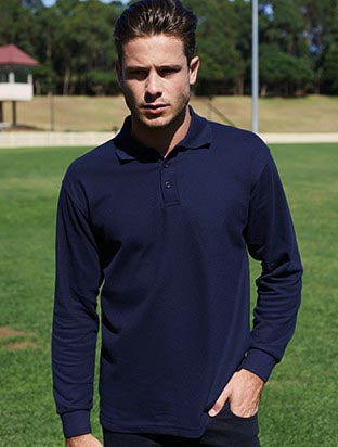 Unisex Adults Basic Long Sleeve Polo