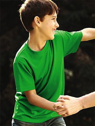 Kids Plain Breezeway Micromesh Tee Shirt (Orange, Pink, Purple +7 more)