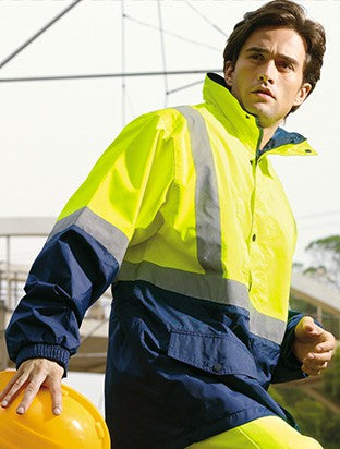 Unisex Adults Hi-Vis Mesh Lining Jacket With Reflective Tape